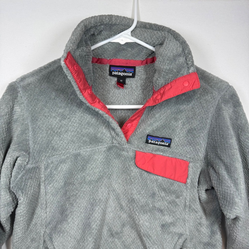 Patagonia Women's Re-Tool Snap-T Fleece Pullover Gray Lightweight Jacket Sz XS